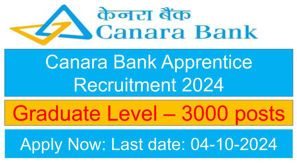 Canara Bank Graduate Apprentice Recruitment